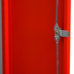 Szafa ubraniowa Metalkas TG-1MSU-ECO z czerwonymi drzwiami